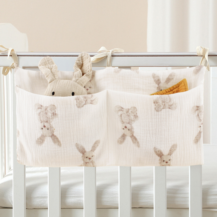 쿠말 침대 옆 순면 사이드 수납 멀티 더블 포켓