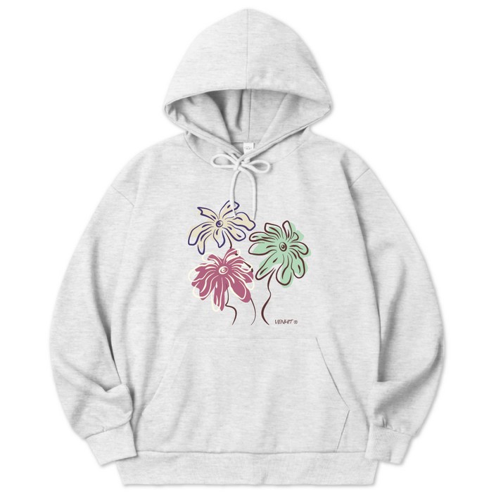 벤힛 남녀공용 워터칼라 오버핏 특양면 후드티셔츠