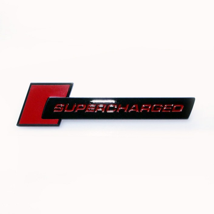 굿즈인홈 슈퍼차저엠블럼블랙 아우디 엠블럼스티커 SUPERCHARGED