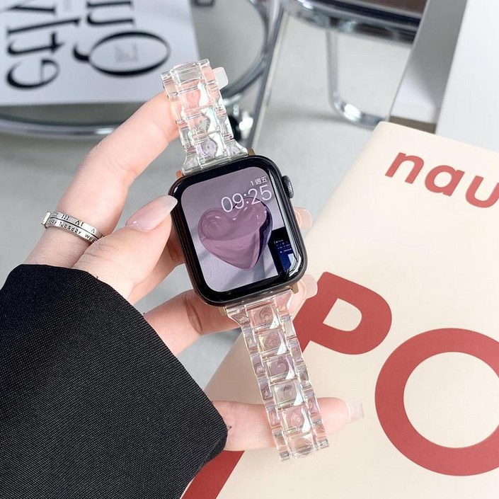 [필름무료증정] 애플워치 슬림 투명 스트랩 여성용