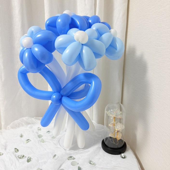 파티또와 7송이 풍선꽃다발완제품 웨딩 돌잔치 베이비샤워 돌잔치 프로포즈 졸업 초등졸업식꽃다발, 1개, 6