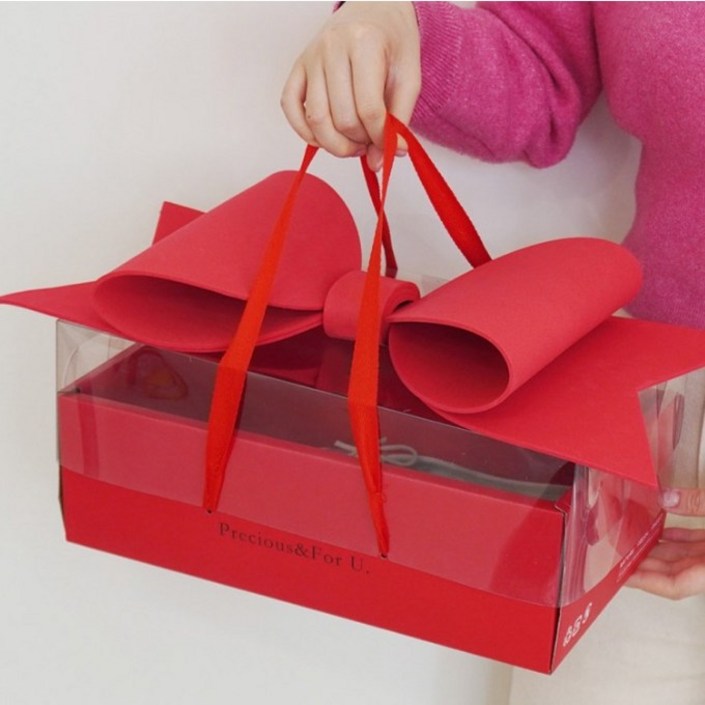 DIY 꿀템 크리스마스 큰 선물상자 포장 키트  셀프 포장 재료 세트  연말 이벤트서프라이즈 박스, 1개