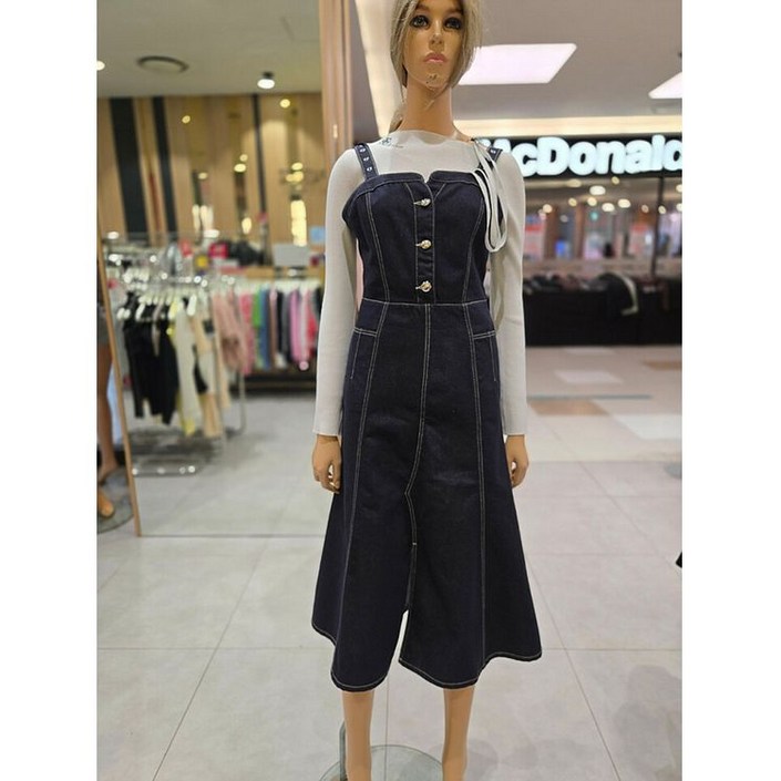 백화점 정품 에고이스트 여성원피스 어깨조절 데님 롱원피스 ER2ODO51