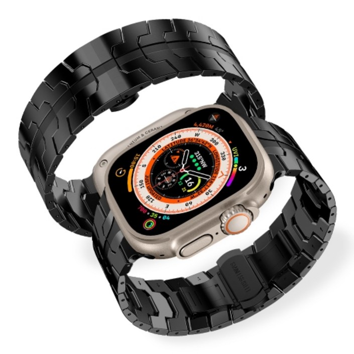 애플워치 호환 투 포인트 풀 메탈 디버클 스트랩 시계줄