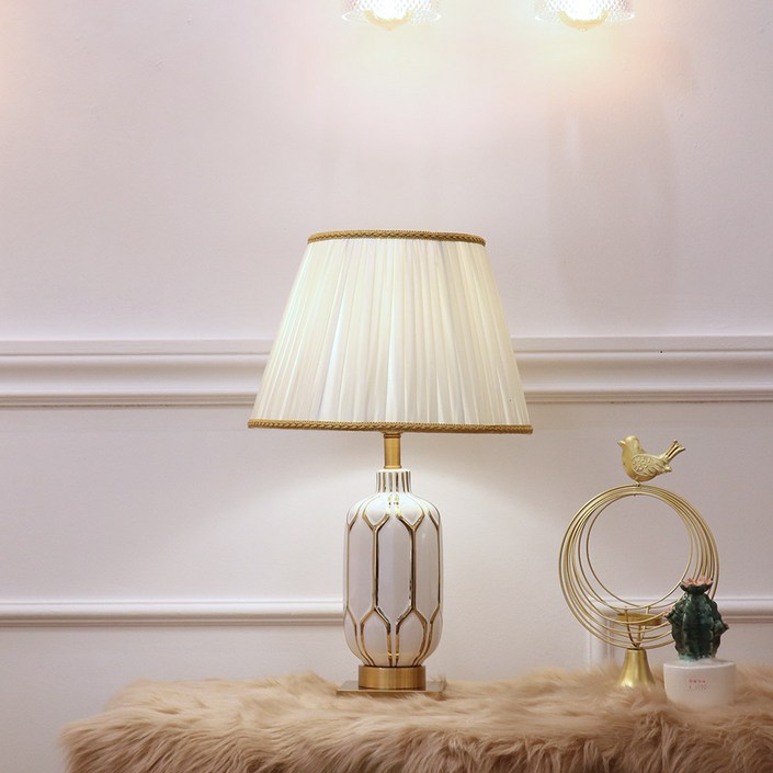 파트라 도자기 엔틱 스탠드 조명 26base LED 전구 인테리어 포인트 스탠드조명, 화이트