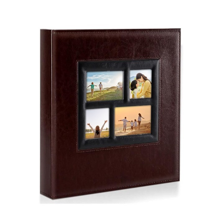 꿈꾸던라이프 포토 앨범 가죽 사진첩 4X6 포켓식 1000장, 브라운4X6 1000장, 100매