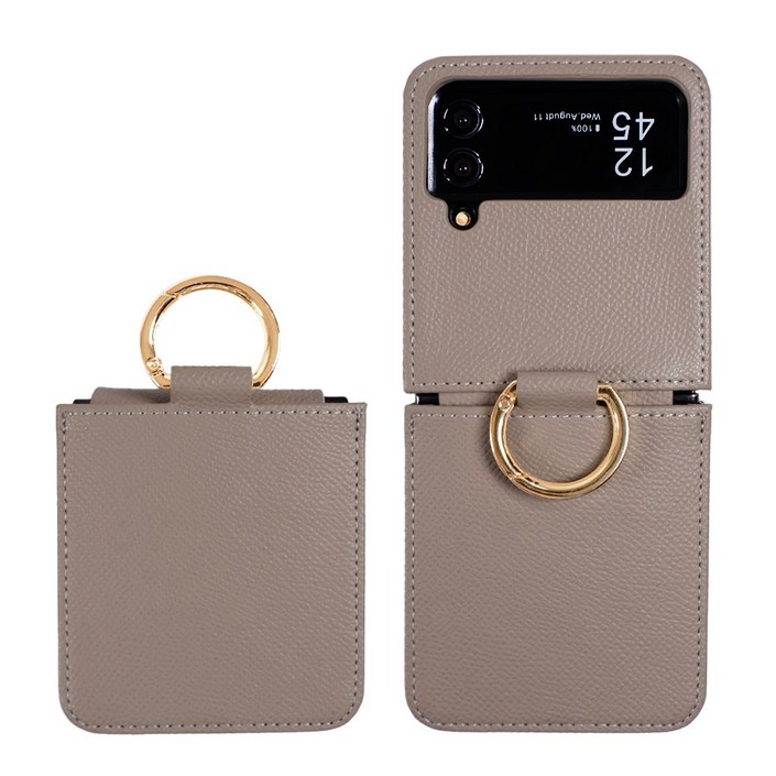 갤럭시 호환 Z플립3 4 가죽케이스 힌지보호 카드수납 지갑형