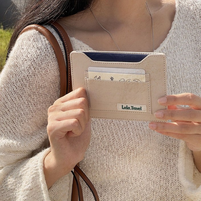 트래블라라 면 여행용 여권지갑 RFID 안티스키밍