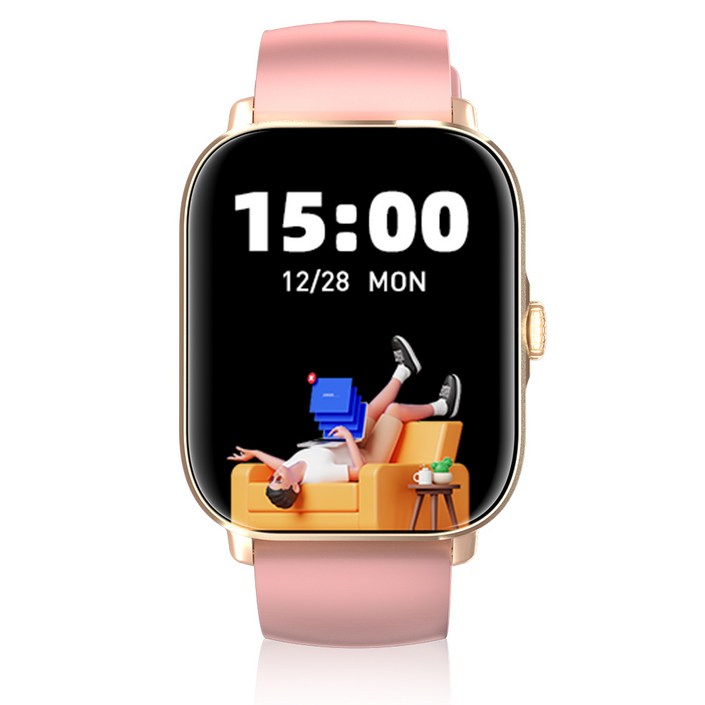 와피크 블루투스 통화가능 스마트워치 X3 1.91인치 대화면 한글판, 22mm, 골드