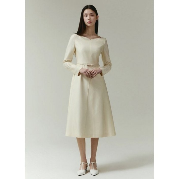 백화점출고 잇미샤 하객룩 보트넥 원피스 ITP2WOP730 롱 상견례 가을 돌잔치