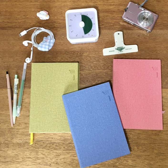 Tracky 만년 다이어리 패브릭 하드커버 감성 스케줄러 데일리 일기장, 데님 블루