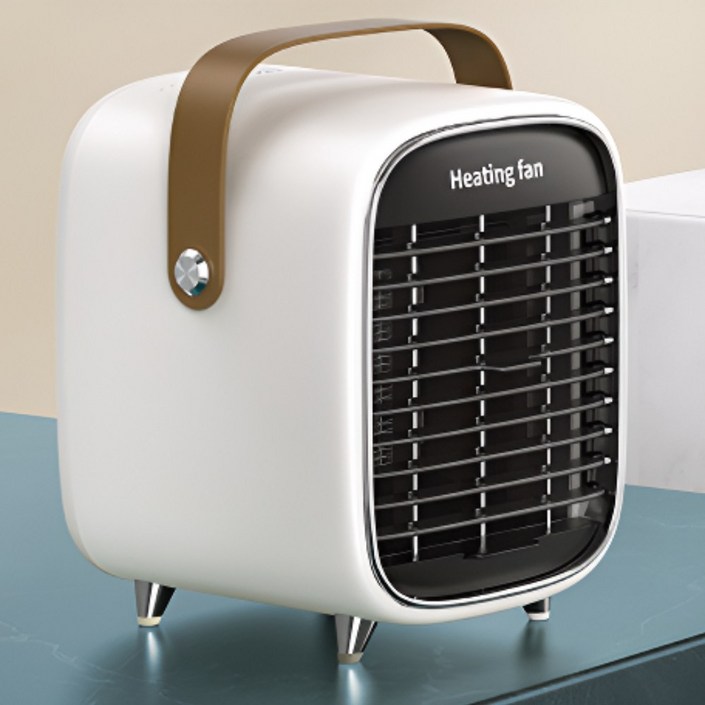 비바영 PCT 저소음 미니온풍기 책상 사무실 욕실 캠핑용 넘어지면 자동 전원차단 전기히터