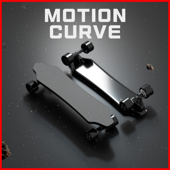 모션커브 안전한 전동 스케이트보드 입문용 롱보드 리모컨 전기 출퇴근 보드 원격 전동휠, 1개