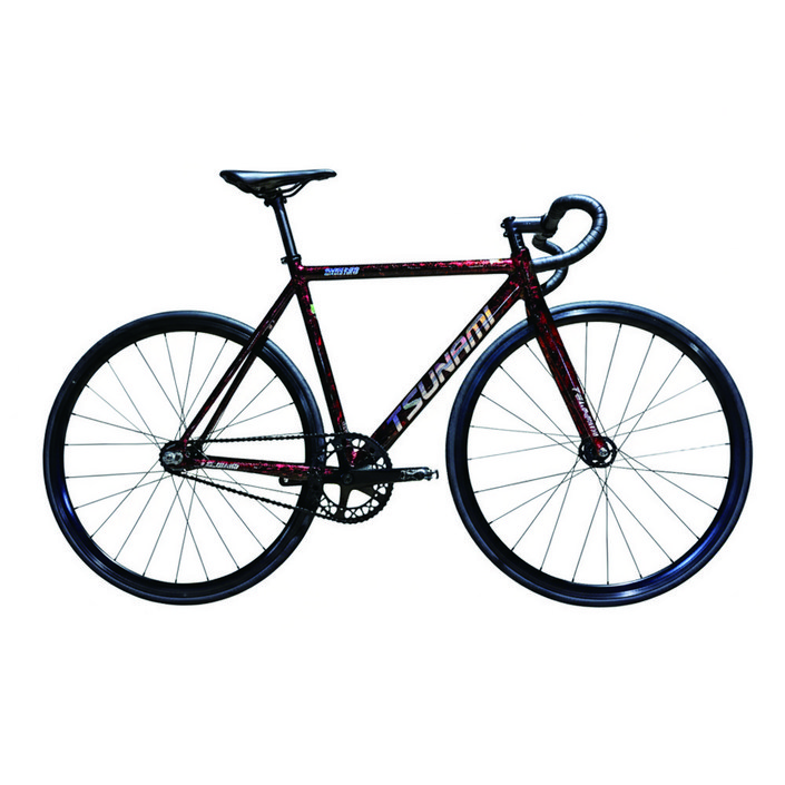 쓰나미 픽시 SNM100 앞뒤브레이크 기본장착 중학생 입문용 완차 7.5kg 국내조립출고, 1개, 55cm, 파이어워크레드