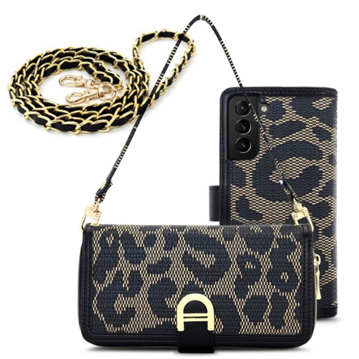 에스엠씨 오르떼 크로스 지갑 다이어리 휴대폰 케이스  스트랩 2종 세트