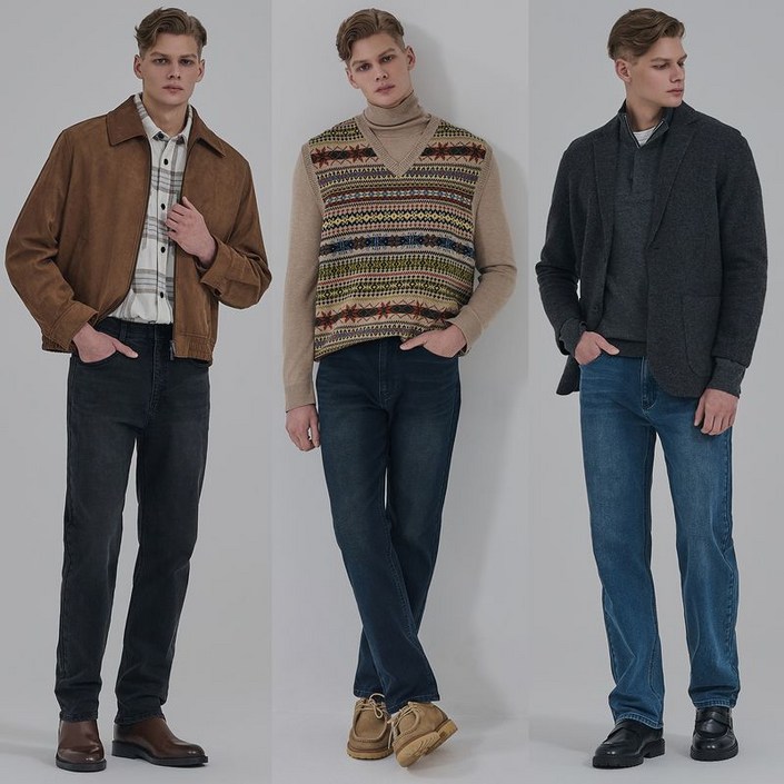 뱅뱅 남성 25FW 라이크라 기모데님팬츠 3종