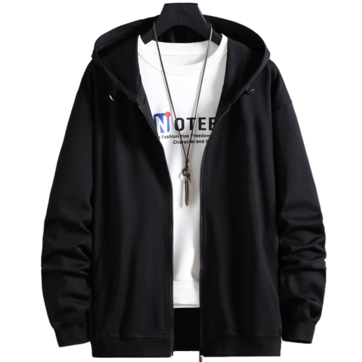 쥬엔리치 남자 빅사이즈 맨투맨 410X 특양면 후드집업 얇은 후드티