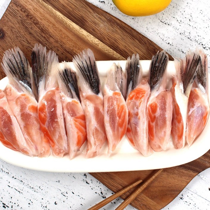 노르웨이 연어배꼽살 1kg 뱃살 특수부위 구이