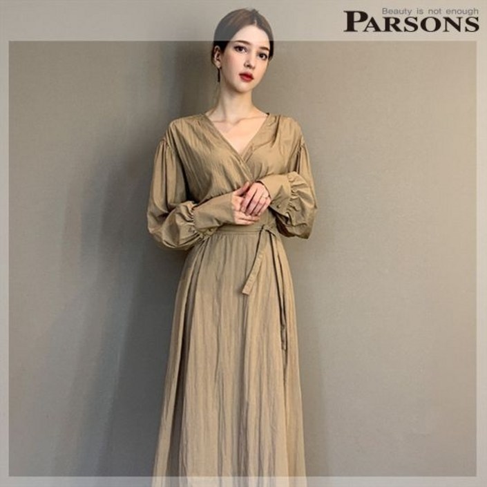 파슨스 랩디테일 A라인 원피스 ASSP8OP01DK1212007