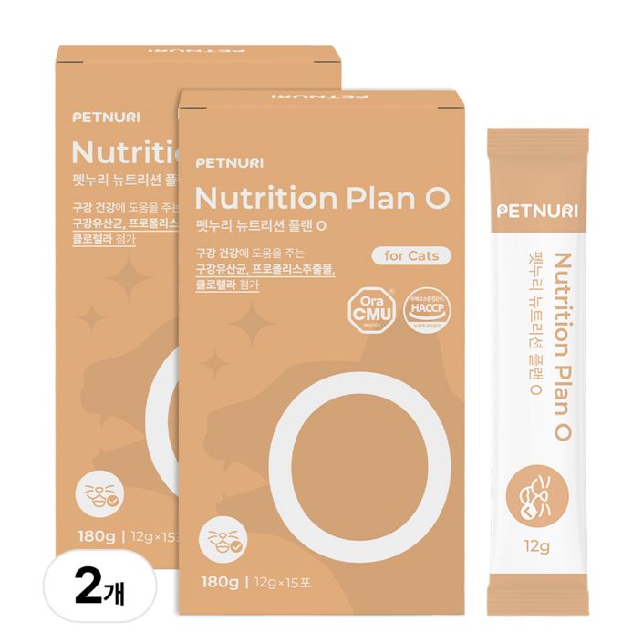펫누리 고양이 구내염 구강 츄르 간식 영양제 뉴트리션플랜O
