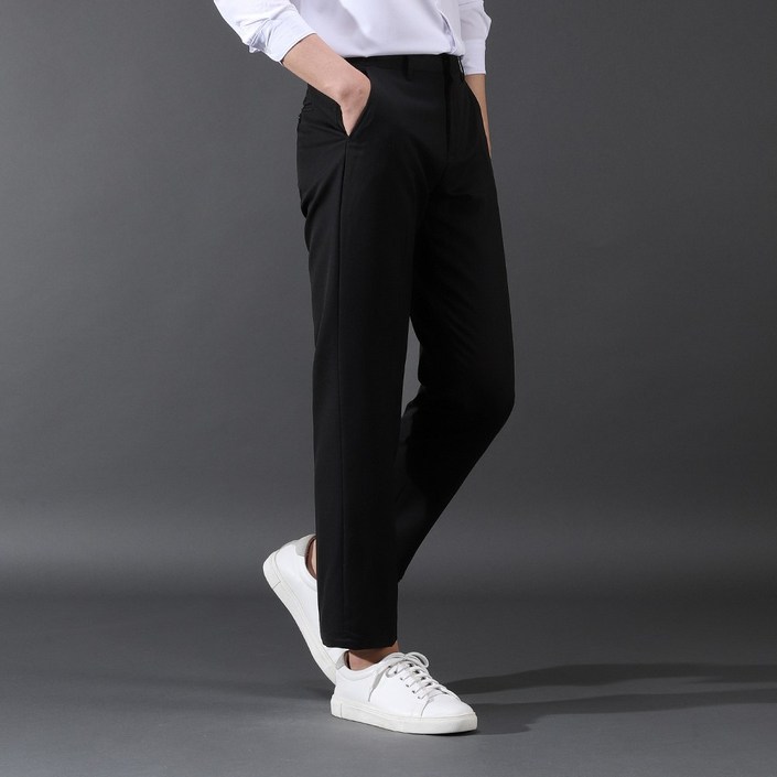 후앙스 2단 기장 세미 슬림 옆밴딩 스판 정장 슬랙스 GZCP5209