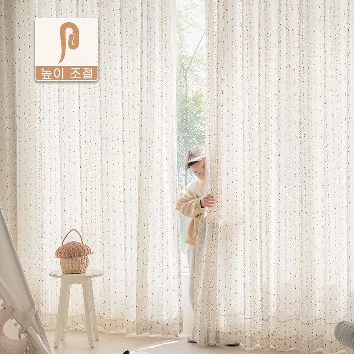 커튼킹 소르르 헤비쉬폰커튼 거실커텐 도톰소르르 달콩린넨쉬폰커튼 화이트커텐 창문용커튼 여름커텐 핀형 2p