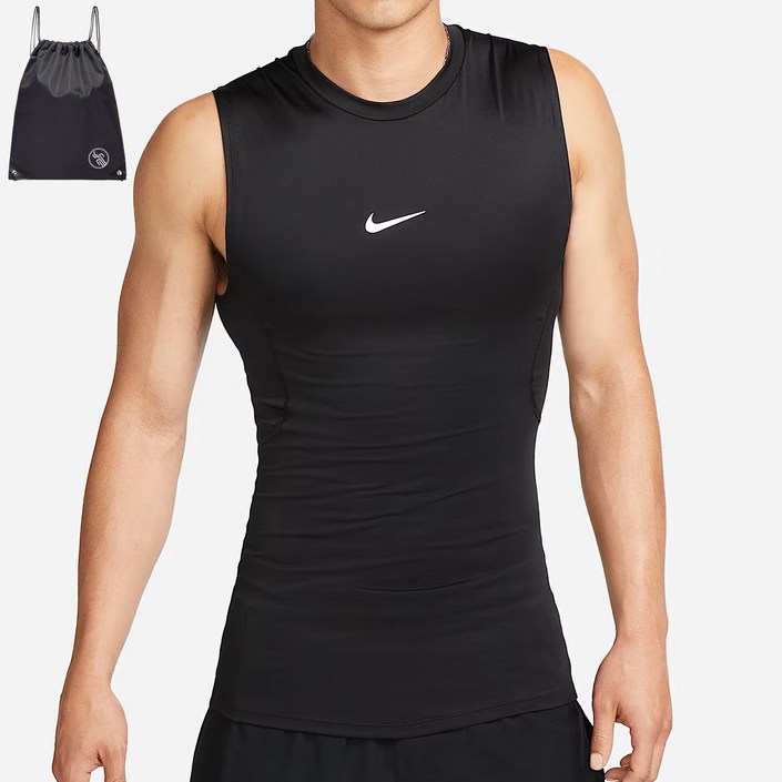 나이키 PRO 슬림핏 커버력 민소매 피트니스 탑 PGN짐쌕가방 지급