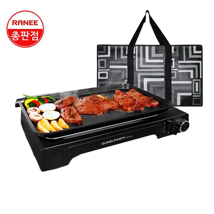 라니 가스와이드그릴 기본형 REWGi100B 캠핑용 휴대용 가정용 업소용 썬버너 넓은불판