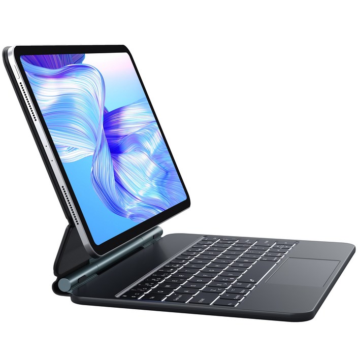 아이패드 에어7654세대 프로 123456세대 1112.913인치 1011세대 호환 매직 키보드 블루투스 한글각인 iPad AirPRO 케이스나라, 검정색, 1개