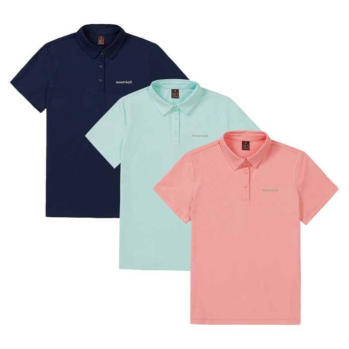 몽벨 여성 기본 카라 반팔 티셔츠