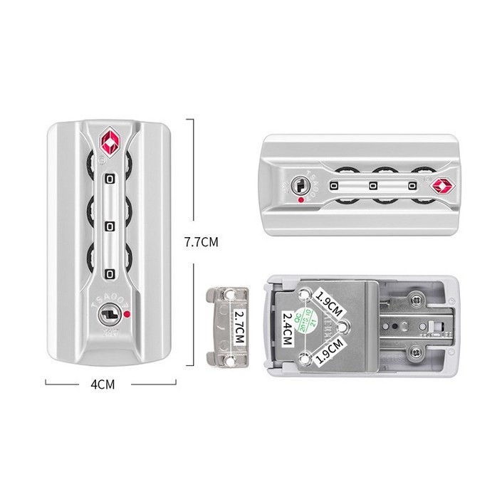TSA 잠금장치 캐리어 자물쇠 TSA락 교체 수리 부품 여행가방 수선