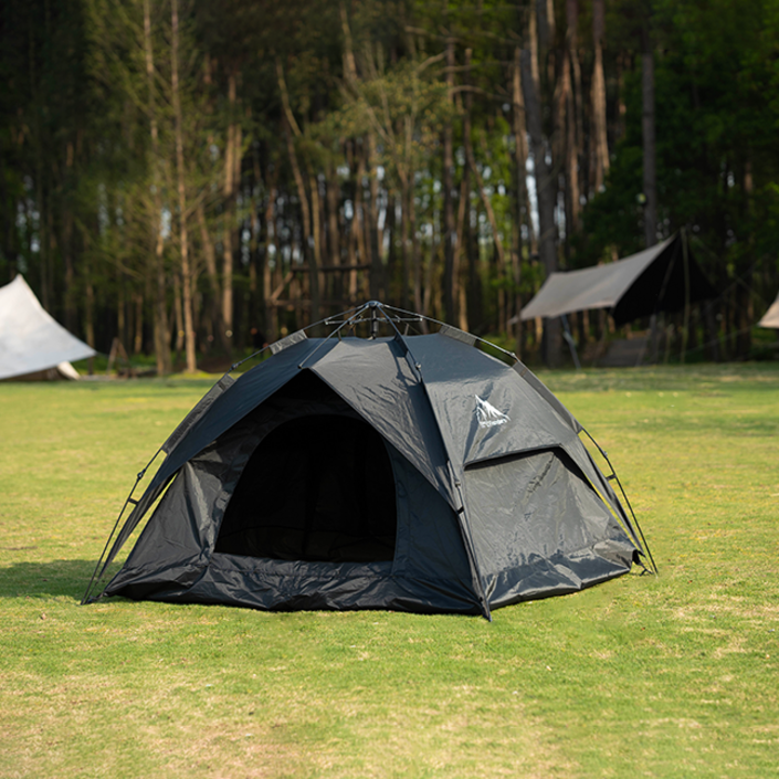 프란다스 아웃도어 원터치 텐트 방수코팅 34인용, 블랙 분리형, 34인용