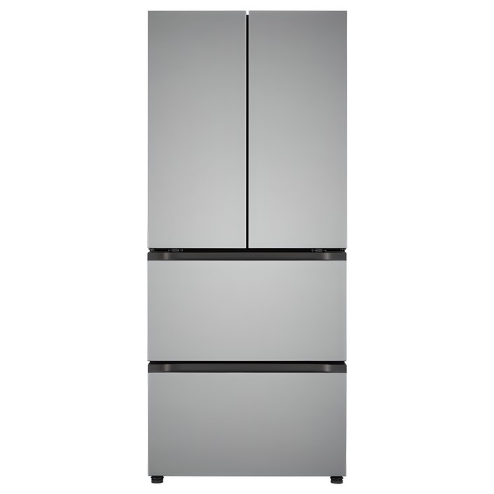 색상선택형 LG전자 오브제컬렉션 402L 스탠드형 4도어 김치 냉장고 메탈 프라임 실버 방문설치