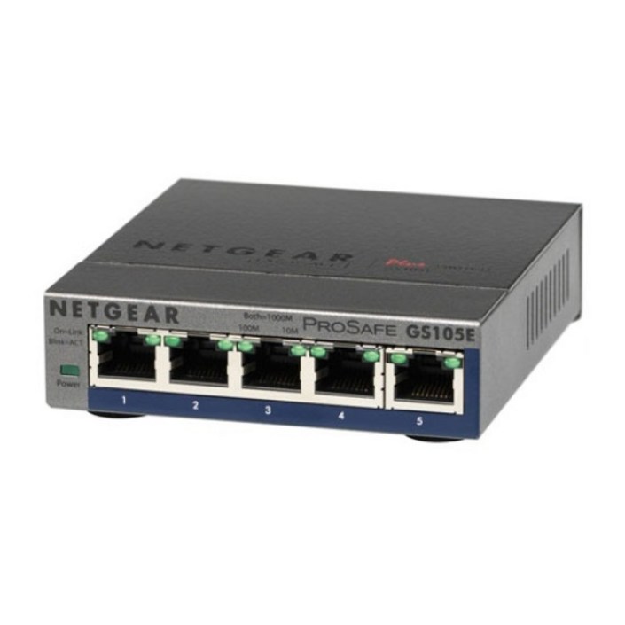 NETGEAR 넷기어 GS105E 기가 5포트 관리형 스위칭허브, 단일상품, 1개