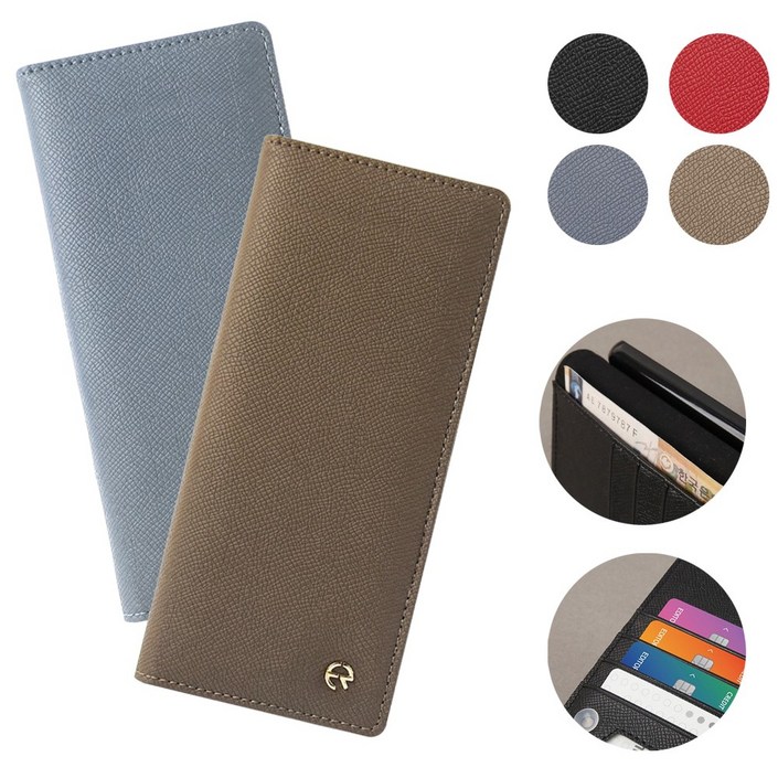 보르도 슬림 가죽 폴드 케이스 지갑 카드