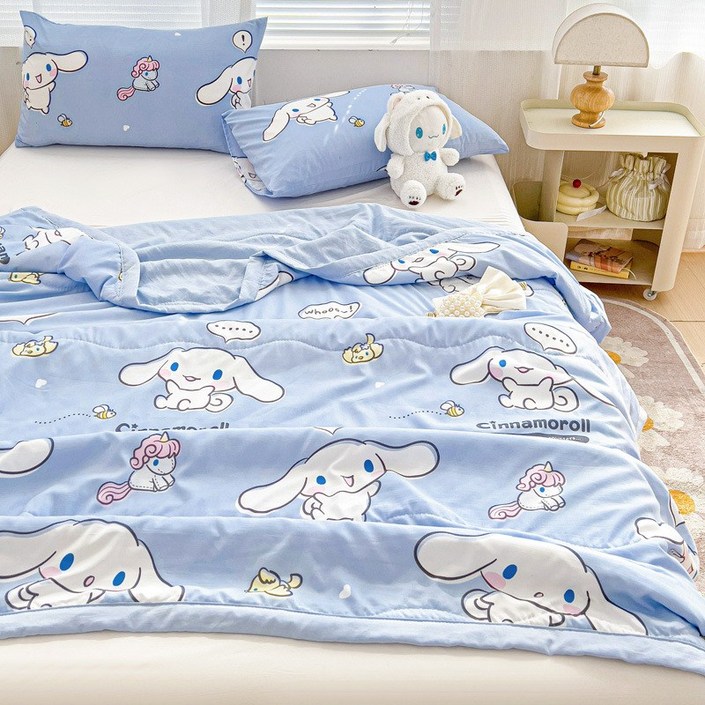 LOVEND 산리오 여름 귀여운 냉감 차렵이불 에어컨 이불 캐릭터 홑이불