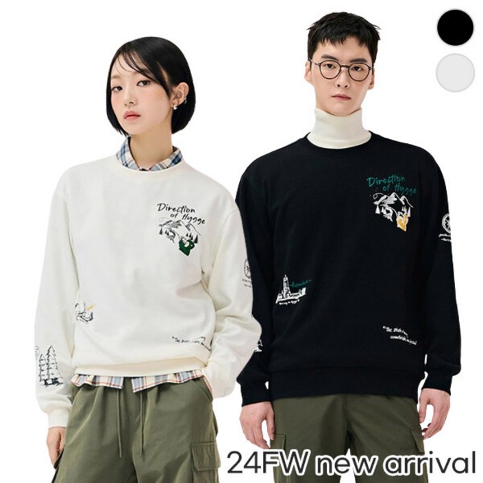 체이스컬트 공용 TRAVEL 그래픽 맨투맨 TSHIRT2Color
