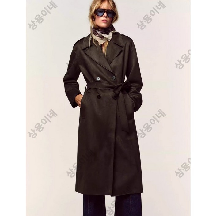 자라 가을 신상 스웨이드 롱 트렌치 코트 2025 zara