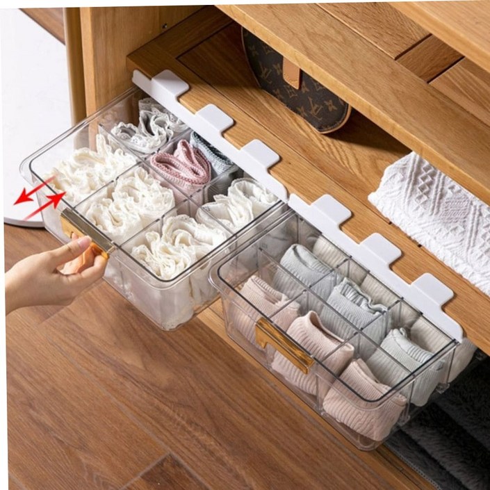 3종 1개 슬라이딩 속옷 정리함 언더선반 서랍식 수납 79000EA 1EA