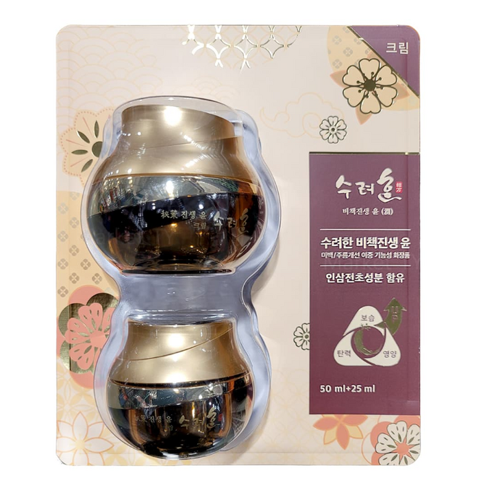 수려한 비책진생 윤 크림 50ml 25ml ( 고보습 수분 주름개선 기능성 ), 1개, 50ml