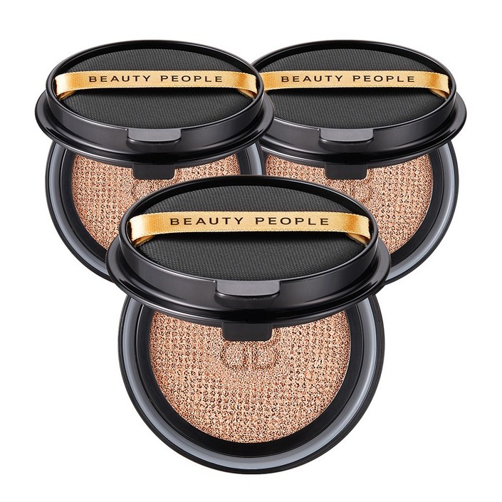 뷰티피플 철벽녀 시즌16 두유 크림 커버 쿠션 파운데이션 리필 3SET, 21호 리필, 3개