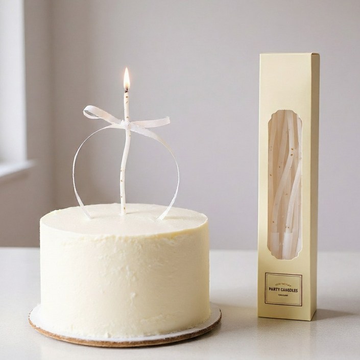 그니주니 웨이브 생일초 물결 케이크초