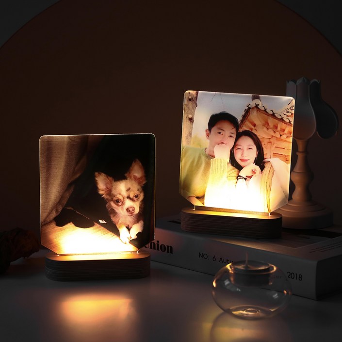 LED 주문제작 사진 드로잉 아크릴 무드등집들이 기념일 커플 친구 어린이집 선물, 기본형전체형디자인형  어댑터