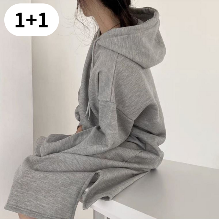 봄 가을 겨울 빅사이즈 기모 후드 롱 원피스 간절기 오버핏 여성 편안한 임산부 홈웨어 캐주얼 루즈핏 봄 가을 겨울 빅사이즈 기모 후드 롱 원피스 간절기 오버핏 여성 편안한 임산부 홈웨어 캐주얼 루즈핏