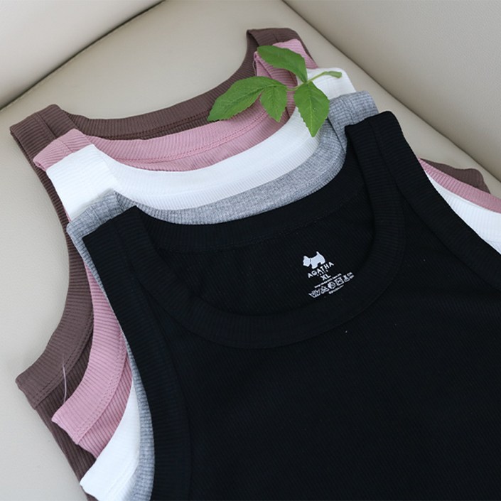 아가타 여성 모달 골지나시 2매