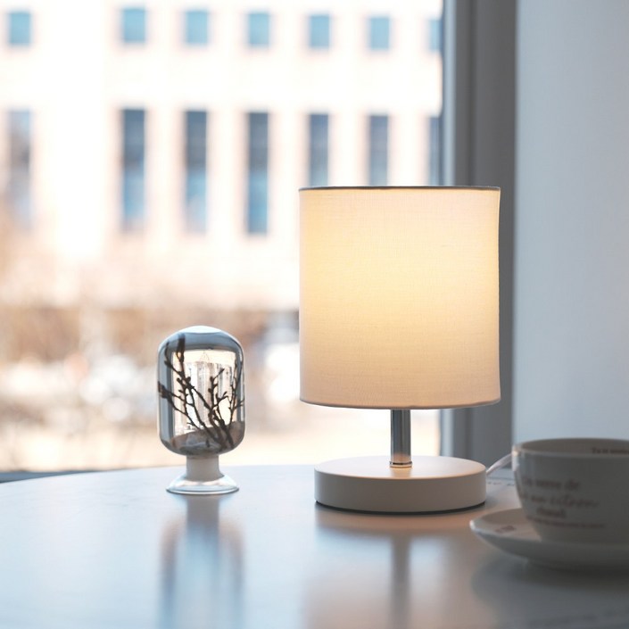 올루미 미니팝 단스탠드 LED전구포함 E26 침실 무드 조명, 화이트