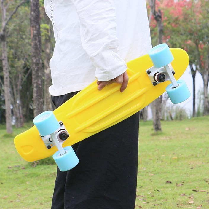 입문용 페니 크루저보드 스케이트보드 숏보드 호수처럼 푸른색