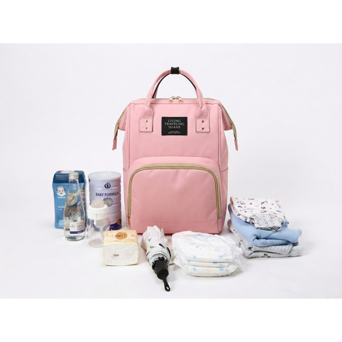 방긋마켓 올인원 맘멀티백, 핑크