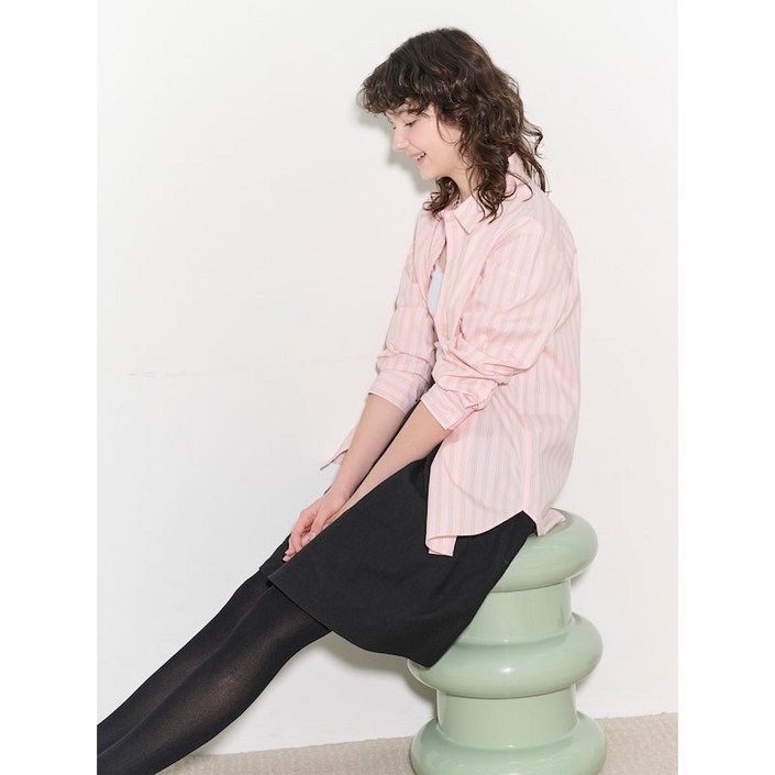 100정품 빈폴 셔츠 센스있는 여친용 선물템 B. my 클래식 스트라이프 오버핏 핑크