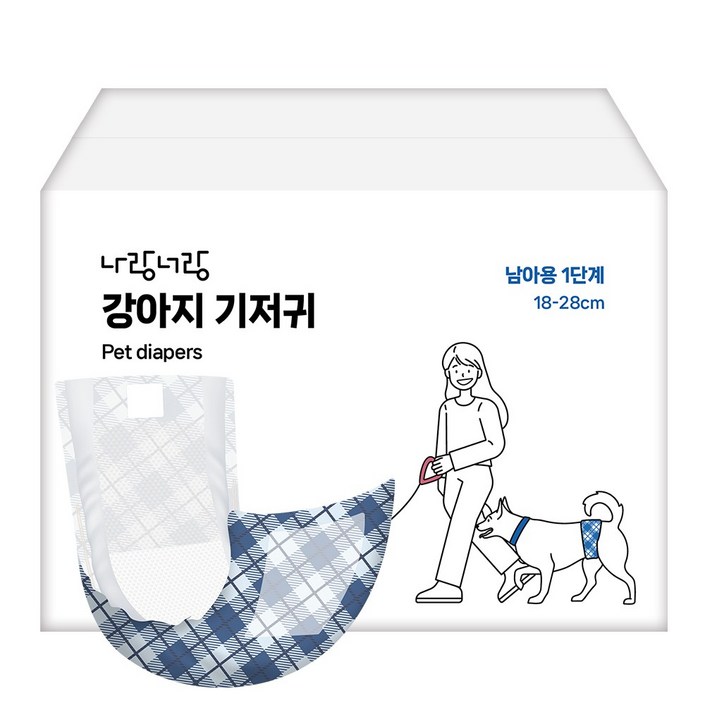 나랑너랑 남아용 강아지 기저귀, 초소형, 1개, 100개입 나랑너랑 남아용 강아지 기저귀, 초소형, 1개, 100개입